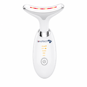 INNOTECH SC Face & Neck Massager with 7 LED Light Modes, Heated Facial Skincare Tool, Portable Skin Care Device for Daily Beauty Routine