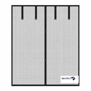 NNOTECHSC Garage Door Screen – 9 x 7 ft Heavy-Duty Fiberglass Mesh, Magnetic Self-Sealing Closure with Weighted Bottom & Reinforced Straps, Fits 1-Car Garage, Anti-Bug & Pet Friendly