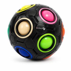 Magic Rainbow Puzzle FootBall- Fidget Ball Puzzle Game- Brain Teaser Toy for Boys & Girls Age 3 and Up- Birthday Party Christmas Easter Gift Stocking Stuffers Toy for Kids Teens Adults