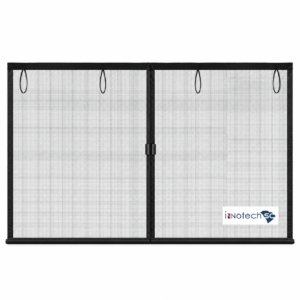 INNOTECHSC Garage Door Screen – 18 x 7 ft Heavy-Duty Fiberglass Mesh, Magnetic Closure with Weighted Bottom, Fits 2-Car Garages, Anti-Bug & Pet Friendly