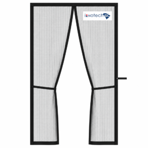 INNOTECHSC Magnetic Screen wide Door – Heavy Duty Hands-Free Mesh Partition with Self-Sealing Closure, Pet & Kid Friendly, Easy Walk Through, Bug Proof, Keep-Open Feature, 74” x 81”