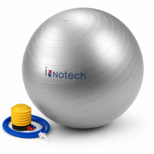 Innotech Extra Thick Yoga Ball Exercise Ball, 5 Sizes Gym Ball, Heavy Duty Ball Chair for Balance, Stability, Pregnancy, Quick Pump Included.