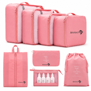 Weavehouse Travel Packing Cubes 8 Pcs Set, Luggage Packing Organizers with Shoe Bag and Toiletry Bag