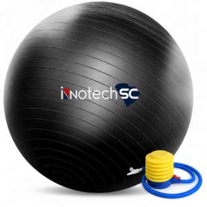 Innotech Extra Thick Yoga Ball Exercise Ball, 5 Sizes Gym Ball, Heavy Duty Ball Chair for Balance, Stability, Pregnancy, Quick Pump Included.