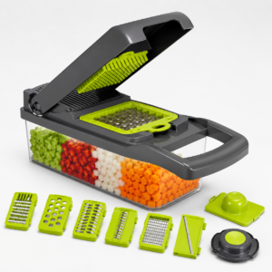 INNOTECH SC Vegetable Chopper Mandoline Slicer Cutter Chopper 12 in 1 Interchangeable Blades with Colander Basket