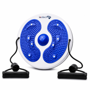 Innotech SC Waist Twister Balance Board with Resistance Bands, Non-Slip Twist Board for Waist, Arms, Hips & Thigh Toning, Core Workout Fitness Equipment for Home Gym, Blue