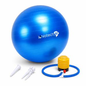 Innotech Extra Thick Yoga Ball Exercise Ball, 5 Sizes Gym Ball, Heavy Duty Ball Chair for Balance, Stability, Pregnancy, Quick Pump Included.