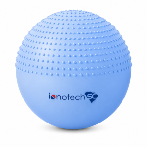 Innotech SC 65 cm (25.5 Inch) 2-in-1 Massage & Yoga Exercise Ball with Pump, Anti-Burst Stability Ball for Fitness, Pregnancy, Office Chair & Balance Training, Blue